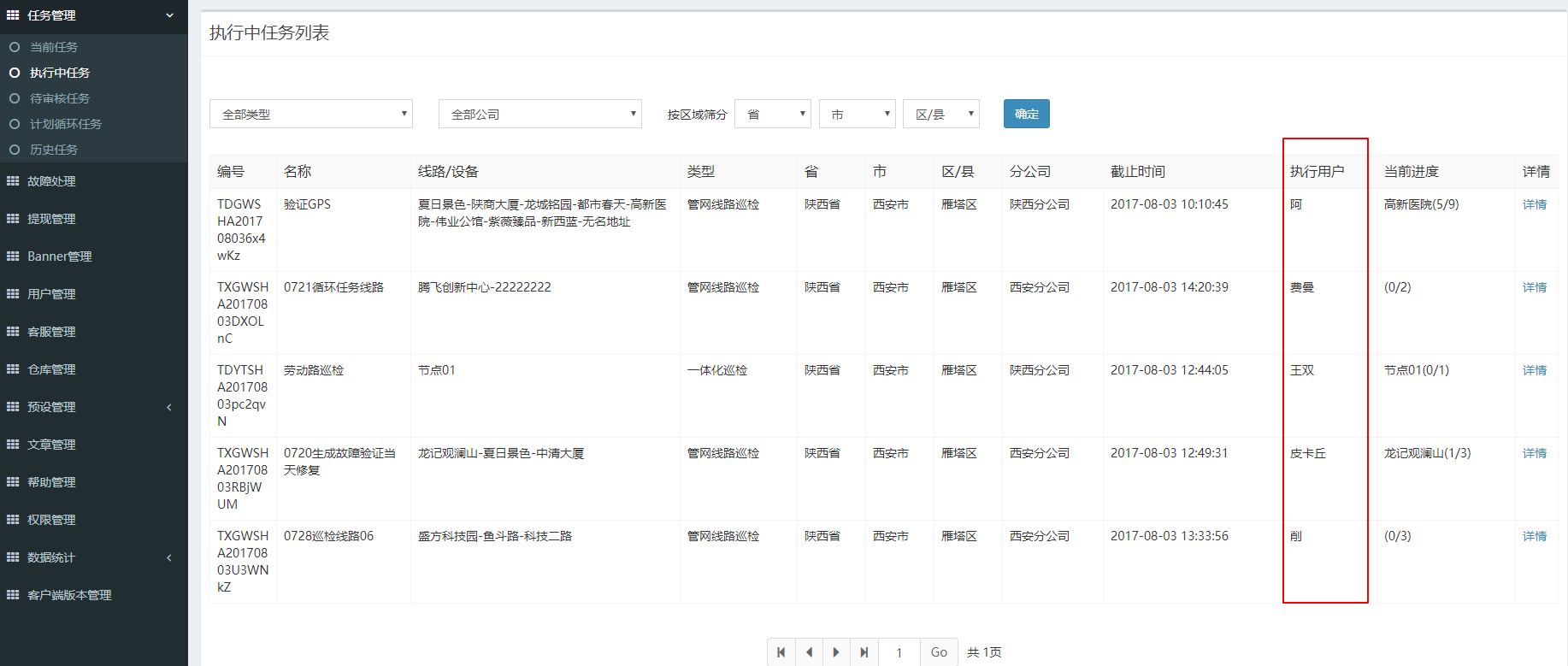 热行中任务用户信息列